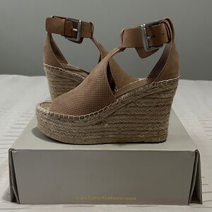 Marc Fisher Cork Screw Wedge Heel Sandals